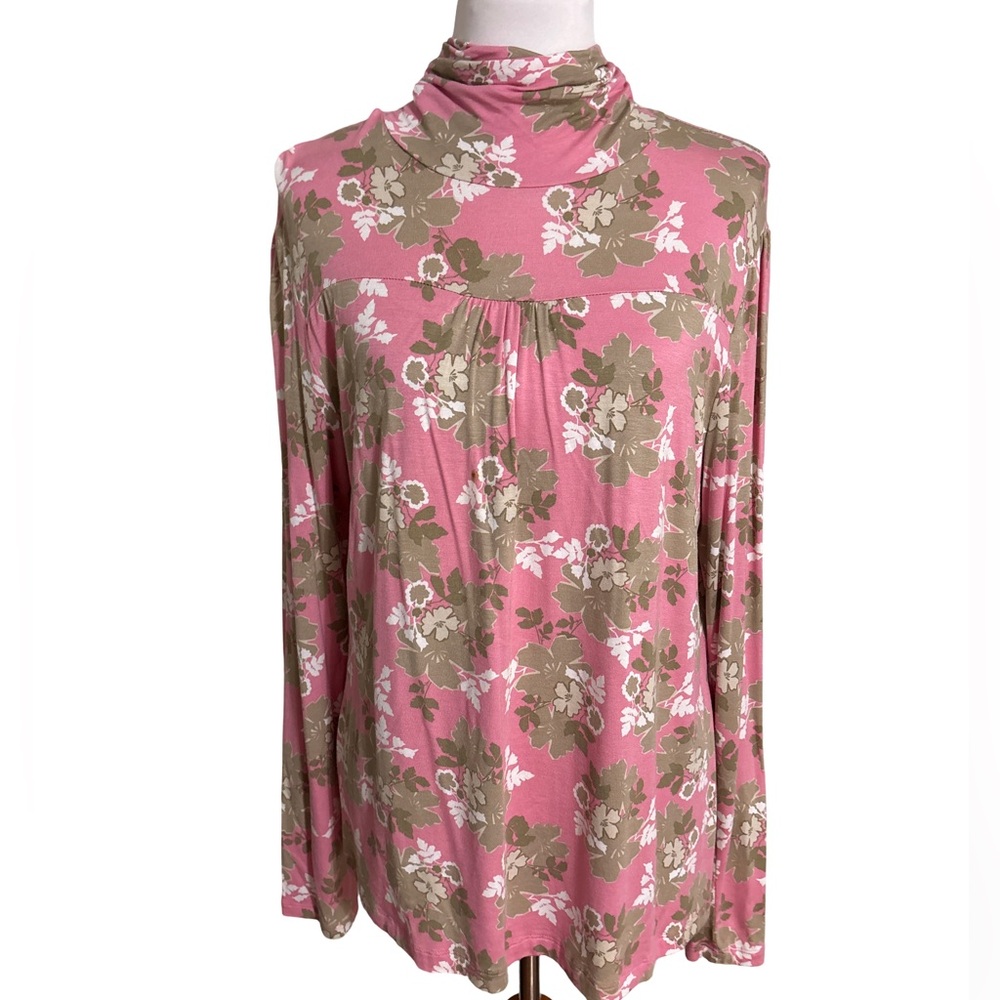 Mountain Lake Pink Floral Long Sleeve Blouse